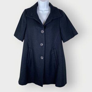 Forever 21 Swing Coat | S | Navy Blue | Audrey Hepburn Mod 50s 60s Retro